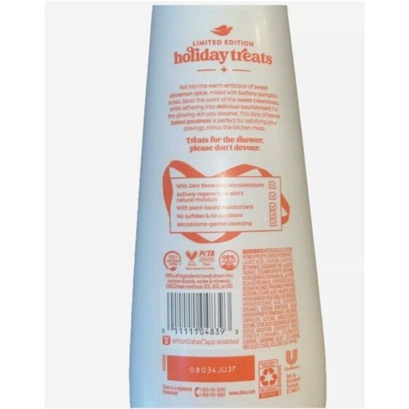 Dove Holiday Treats Body Wash Cinnamon Pumpkin Pie Limited Edition - 20oz - Picture 3 of 3